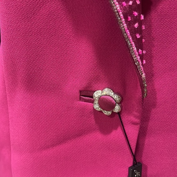 Milano ORCHID BEADED EMBELLISHED Statement JACKET, SPECIAL OCCASION, SIZE 16 - Picture 11 of 13